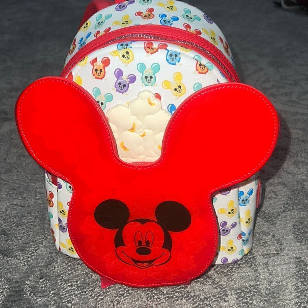 •Loungefly mini backpack Mickey Popcorn•